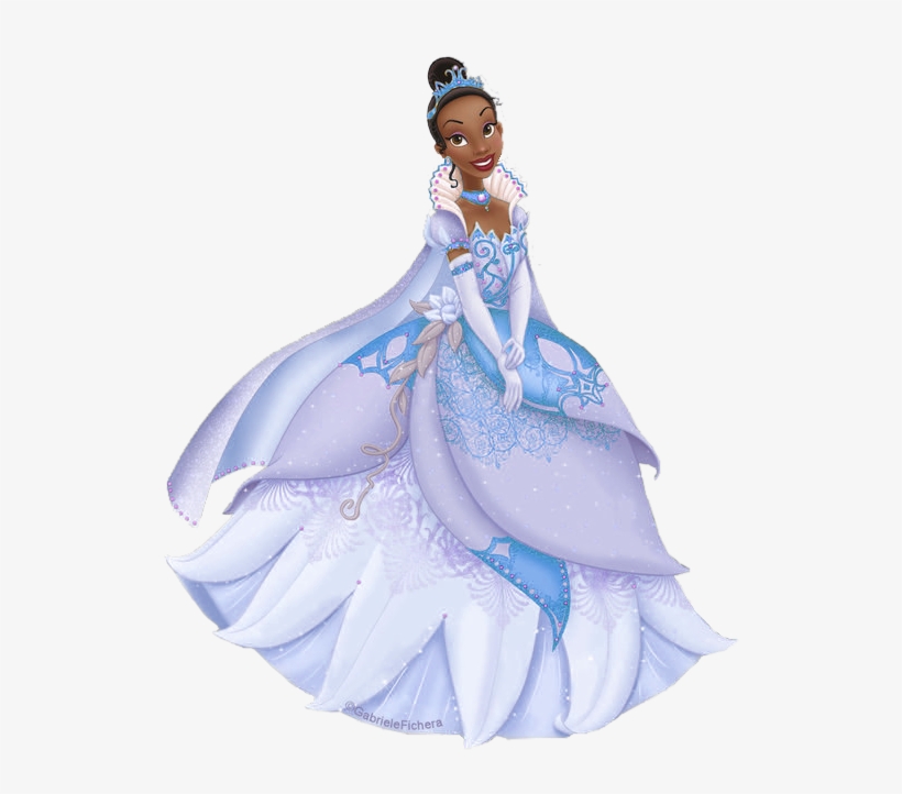 Princess Tiana In Her New Winter Blue Dress - Disney Princess Tiana Winter, transparent png #5687681