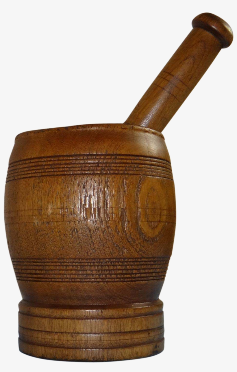 @rubylanecom 19th Century American Mortar Pestle From - Wood, transparent png #5689744