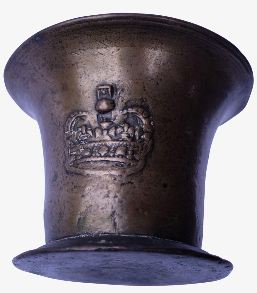 17th Century Bronze Mortar & Pestle With Royal Crown - 17th Century, transparent png #5689827