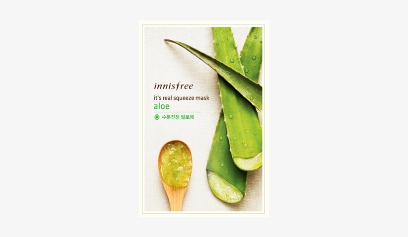 A Mask Made With Aloe Vera To Fully Moisturize And - Innisfree It's Real Squeeze Mask (lime) 1 Pc, transparent png #5690193