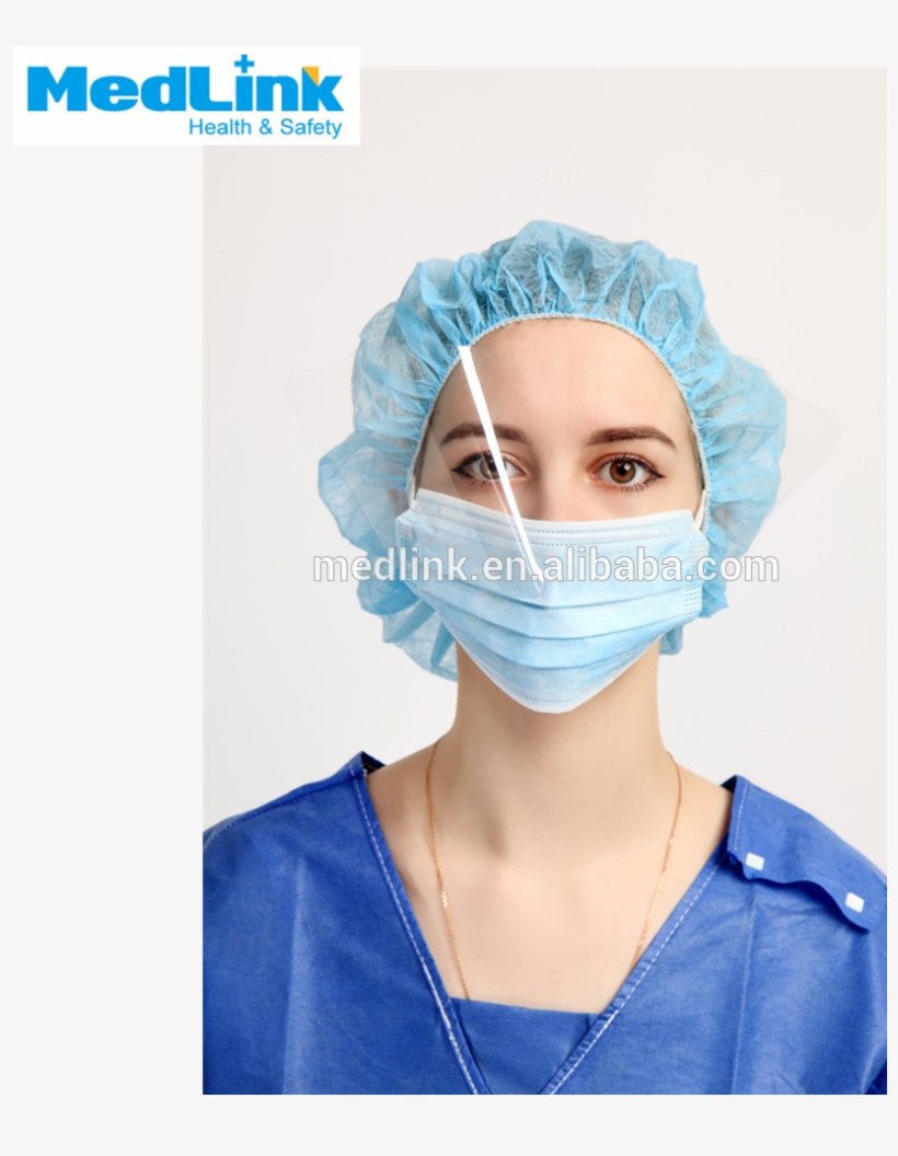 Disposable Anti Fog Visor Pp Face Mask With Eye Protection - Mask, transparent png #5690544
