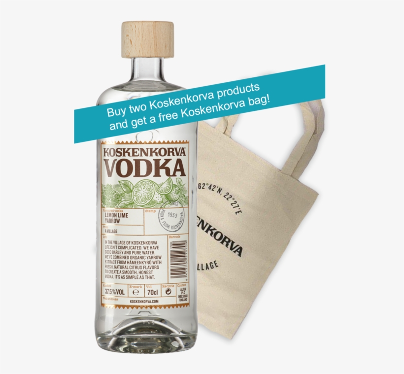 Koskenkorva Vodka - Lemon Lime Yarrow Flavoured Vodka, transparent png #5691010