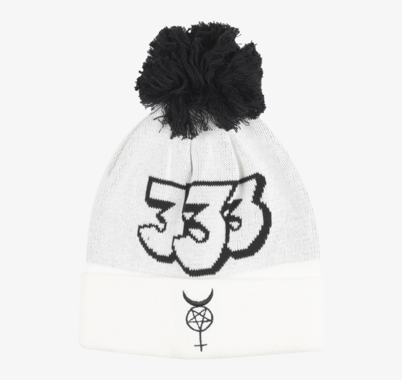 Black Scale Pentavenus 333 Knit Pom Beanie Hat Blvvck - Black Scale, transparent png #5691117