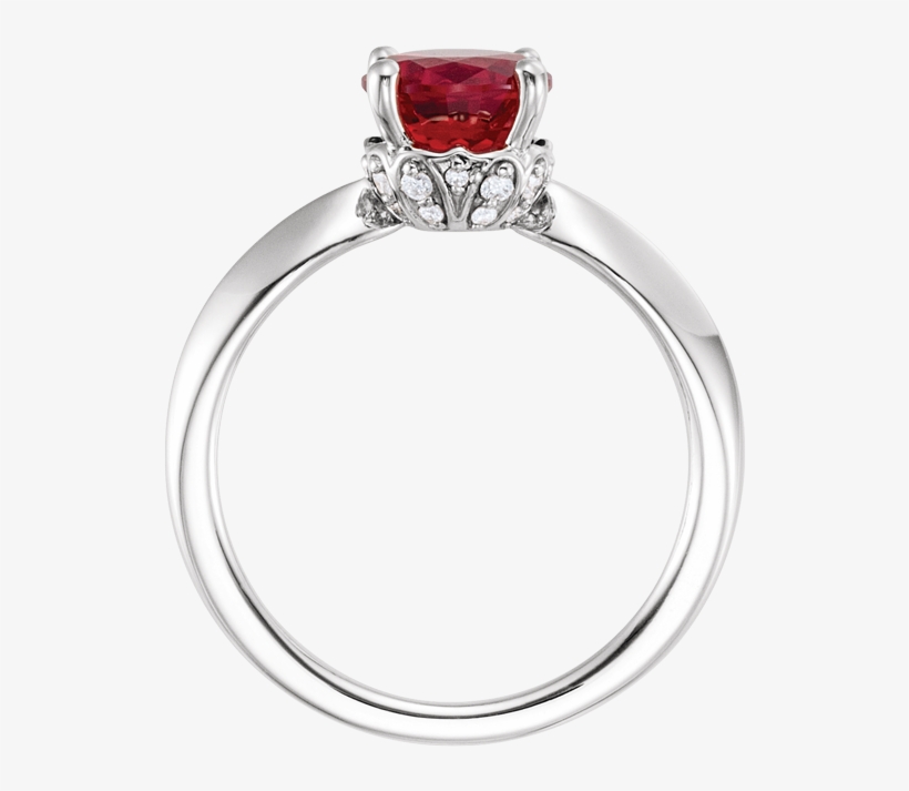 Disney Inspired Engagements 14k White Ruby Diamond - Disney Enchanted Snow White Jewelry, transparent png #5692047