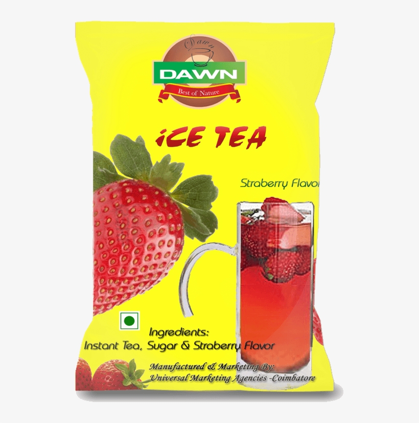 Ice Tea Strawberry Flavor - Strawberry, transparent png #5692576