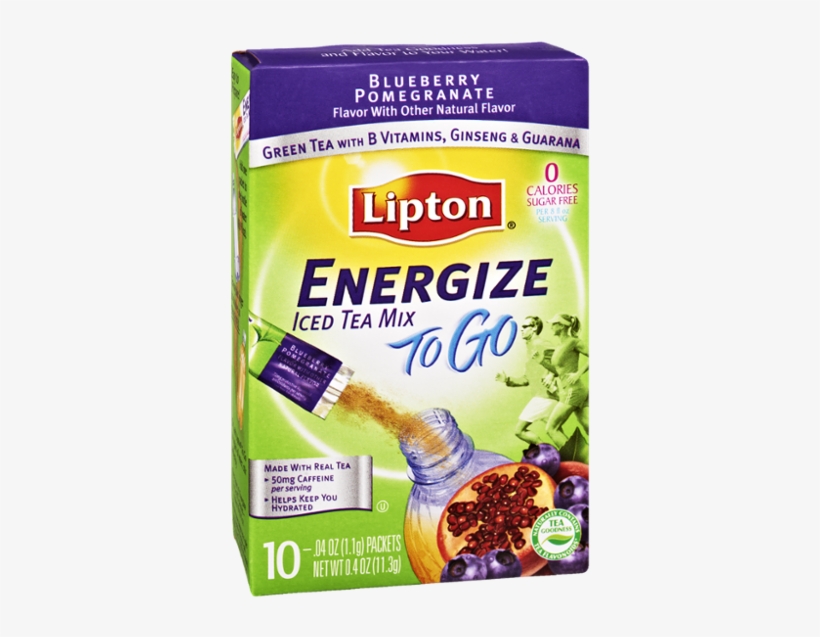 Lipton® Energize To Go Blueberry Pomegranate Sugar - Lipton To Go Iced Tea Mix, Energize, Blueberry Pomegranate, transparent png #5692702
