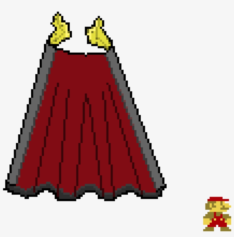 Doodle Cape Mario - Cape Pixel Art, transparent png #5692821