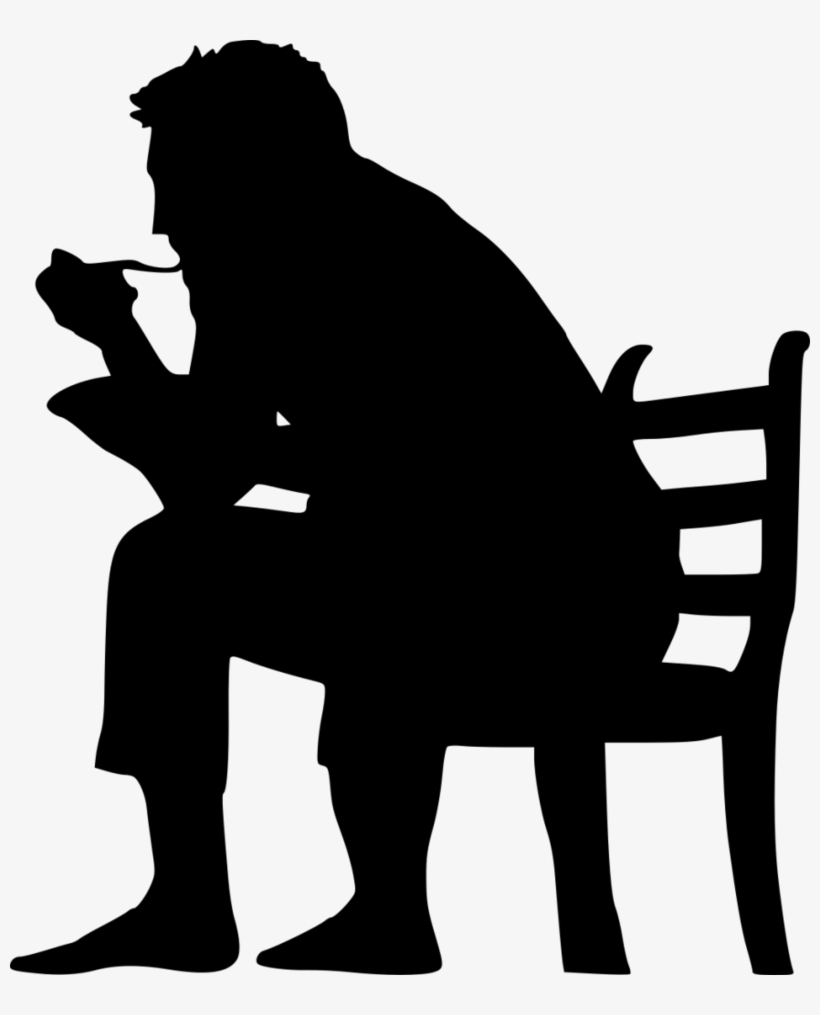 Sitting In Chair Silhouette - Portable Network Graphics, transparent png #5693117