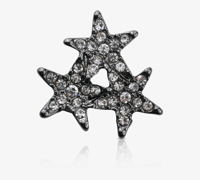 Stars Trio Black - Brooch, transparent png #5695480