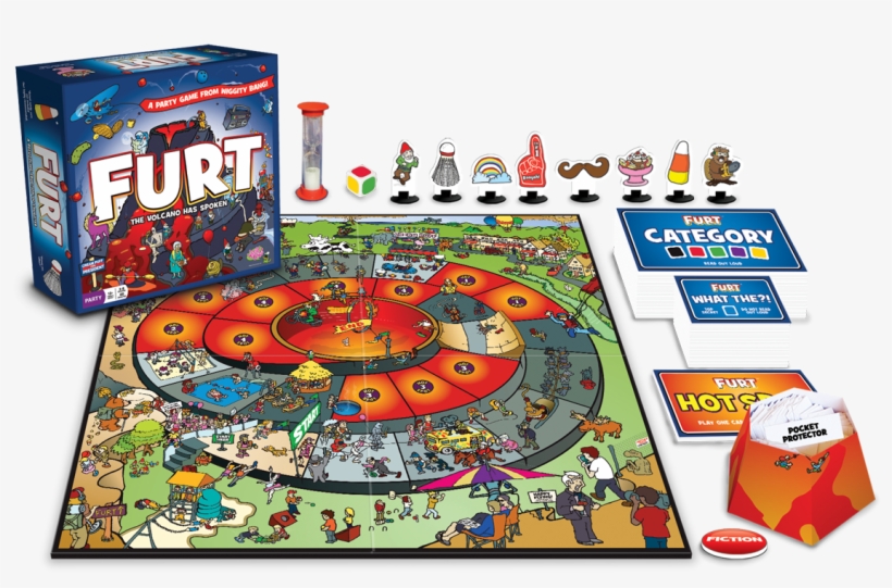 Game Box & Components - Wiggity Bang Furt Board Game, transparent png #5696282