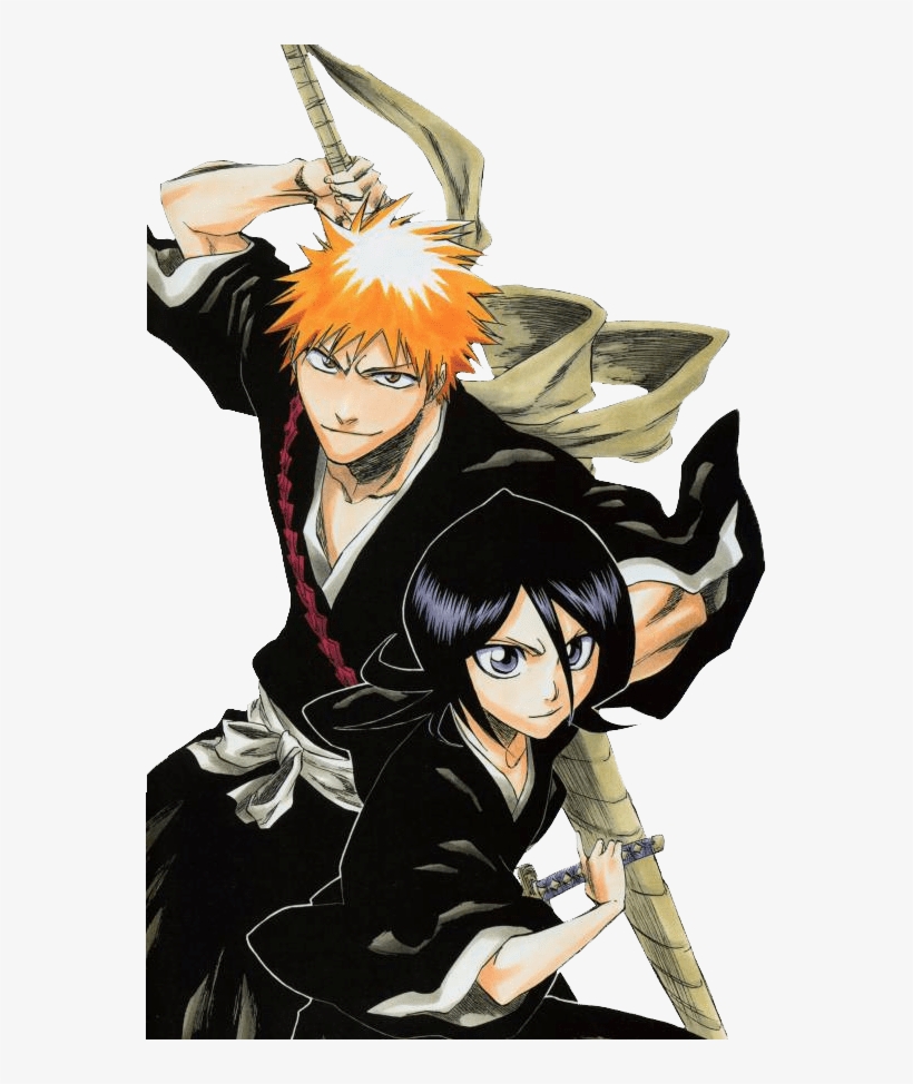 Ichigo And Rukia Render 2 By Blackredbear-d4lmp5l - Bleach Manga Ichigo Color, transparent png #5696285