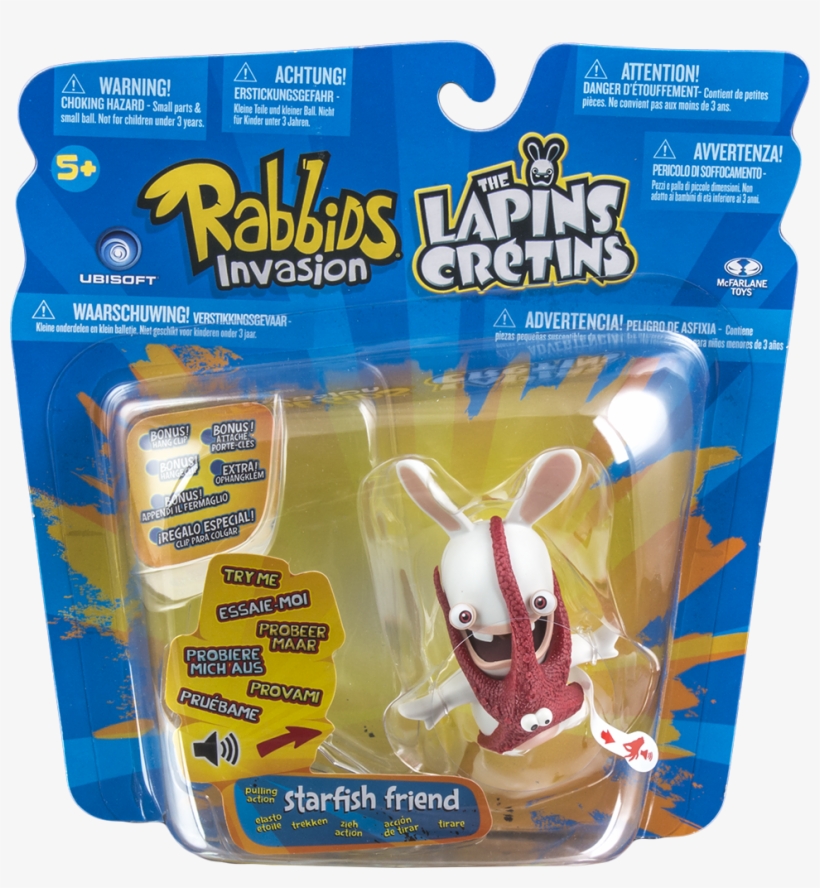 Rabbids Invasion Sounds And Action Starfish Friend - Mcfarlane Toys Rabbids Sound And Action Series 2 Starfish, transparent png #5696910