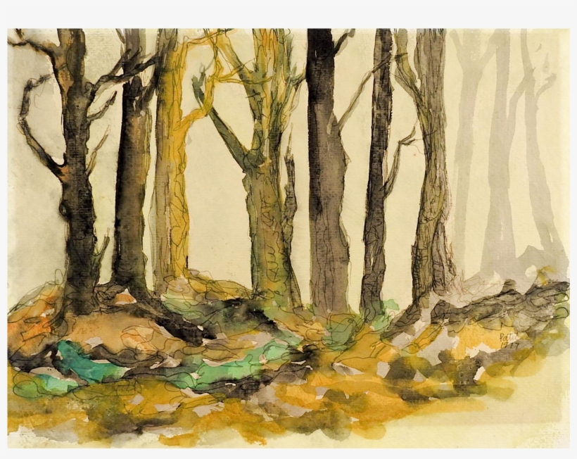 Mysterious Forest Painting Chairish - Watercolor Painting, transparent png #5697167