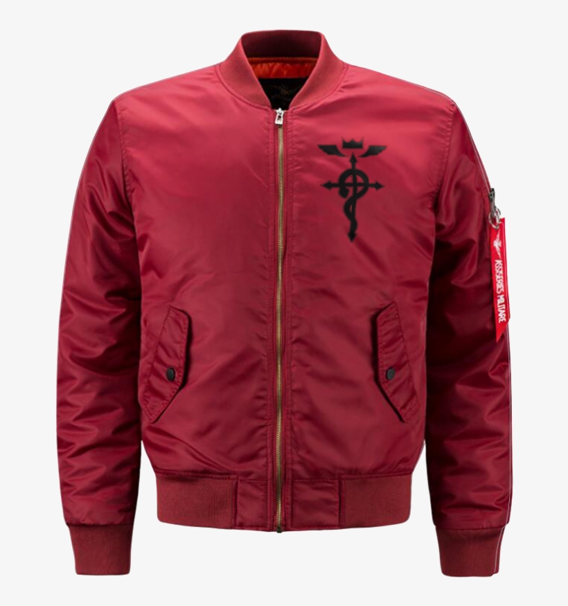 Full Metal Alchemist Edward Elric Bomber Jacket - 2018 Mens Spring Flight Jacket, transparent png #5699513