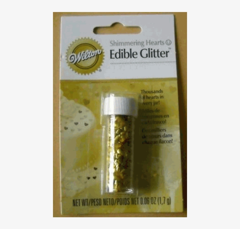 On Sale Wilton Gold Edible Hearts, Shop In Kenya - Gold Hearts Edible Glitter - 0.04 Oz Packet, transparent png #570391