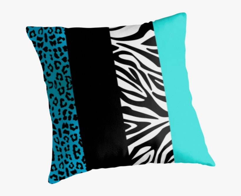 "aqua Blue Zebra And Leopard Animal Print Stripes" - Red Leopard And Zebra Animal Print Postcards (pack, transparent png #570393