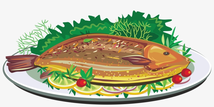 Fried Fish Dish Clip Art - Fried Fish Clipart, transparent png #570525
