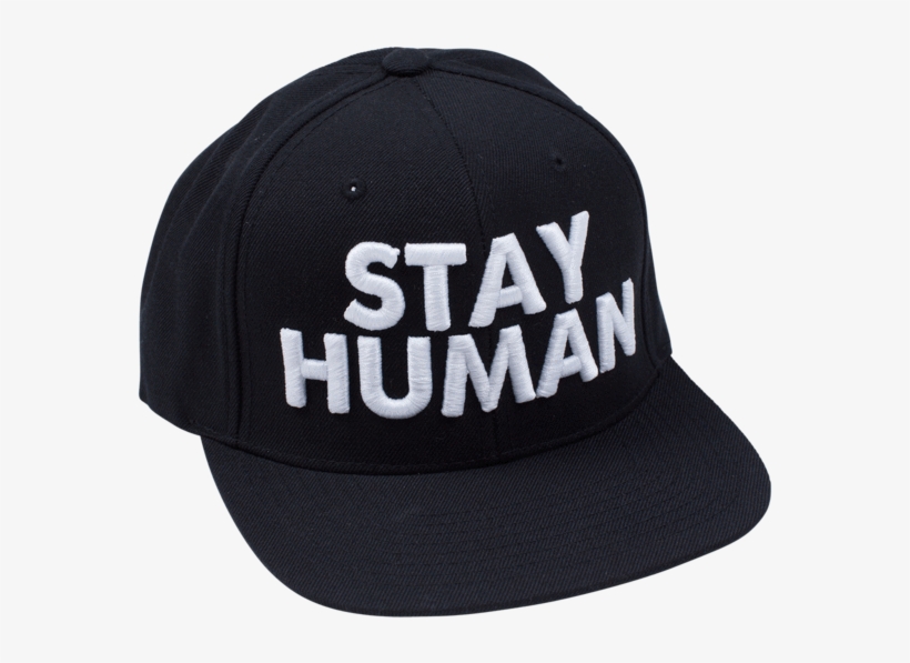 Stay Human Black Snapback Hat - Baseball Cap, transparent png #570855
