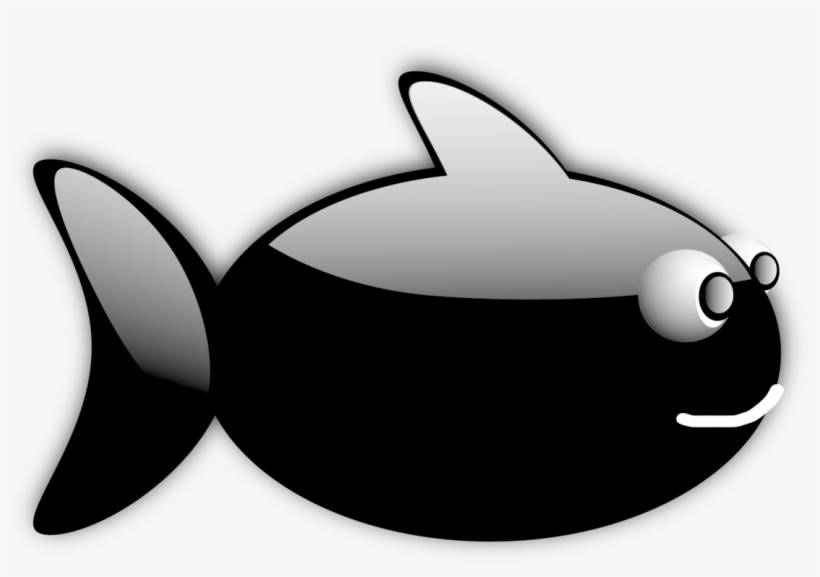 Fried Fish Cartoon Drawing Black And White - Cartoon Fish With No Background, transparent png #570961