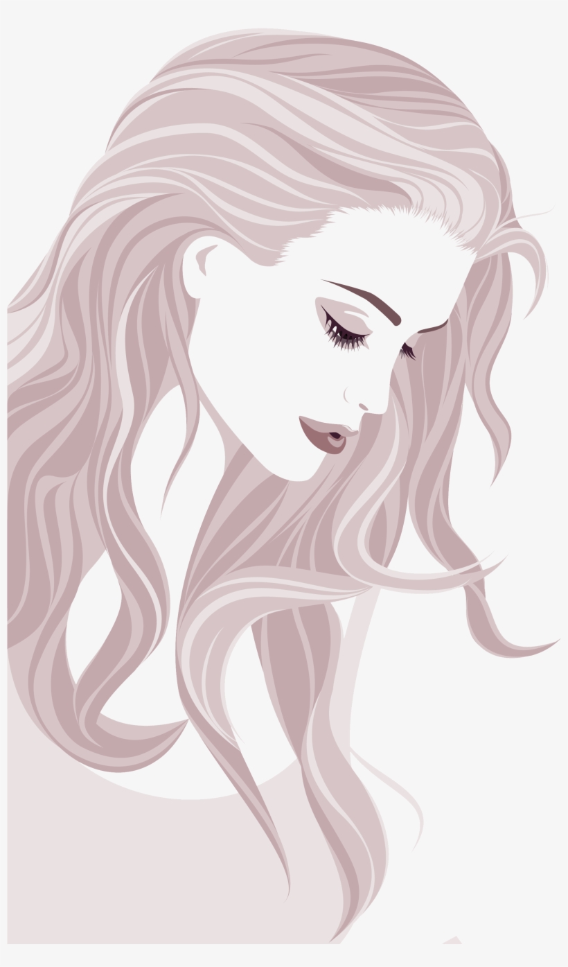 Long hair vector stock vector Illustration of long femininity  24497488