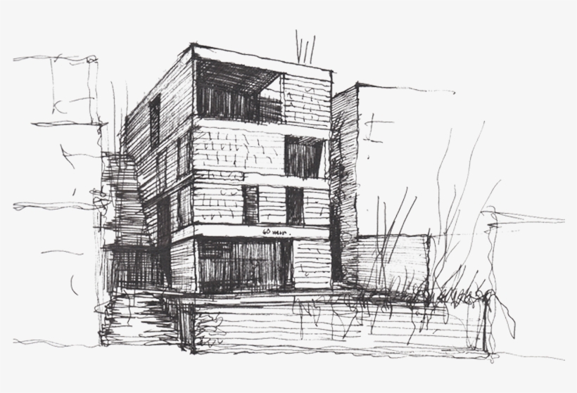 A Arquitectura Exterior Rendering, Croquis, Architecture - Drawing, transparent png #571948