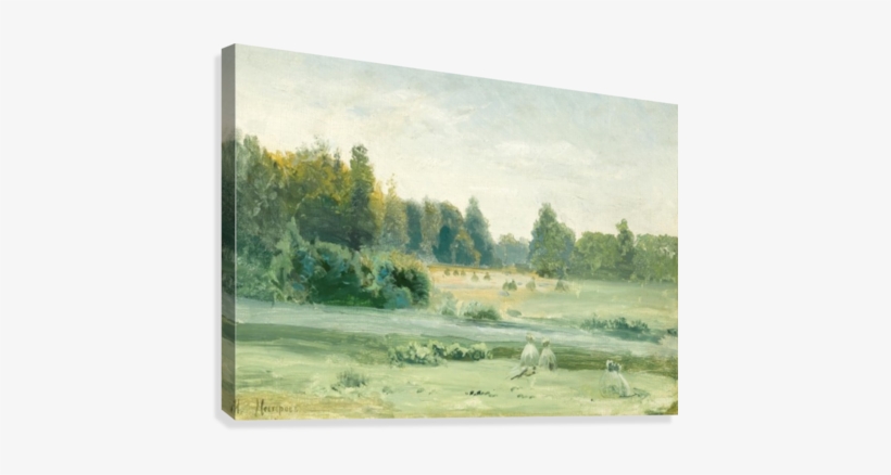 Hayricks By The River Canvas Print - Artist, transparent png #571994