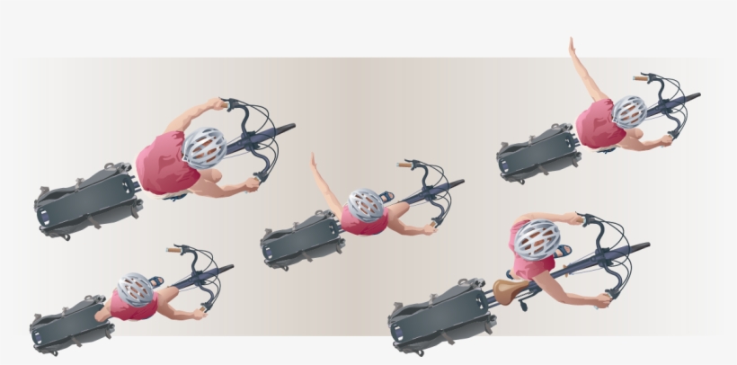 Top View Bicyclist On Xtracycle - Cartoon, transparent png #572633