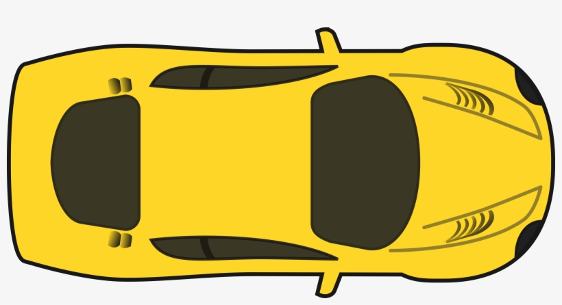 Yellow Racing Car - Car Clipart Top View Png, transparent png #572656