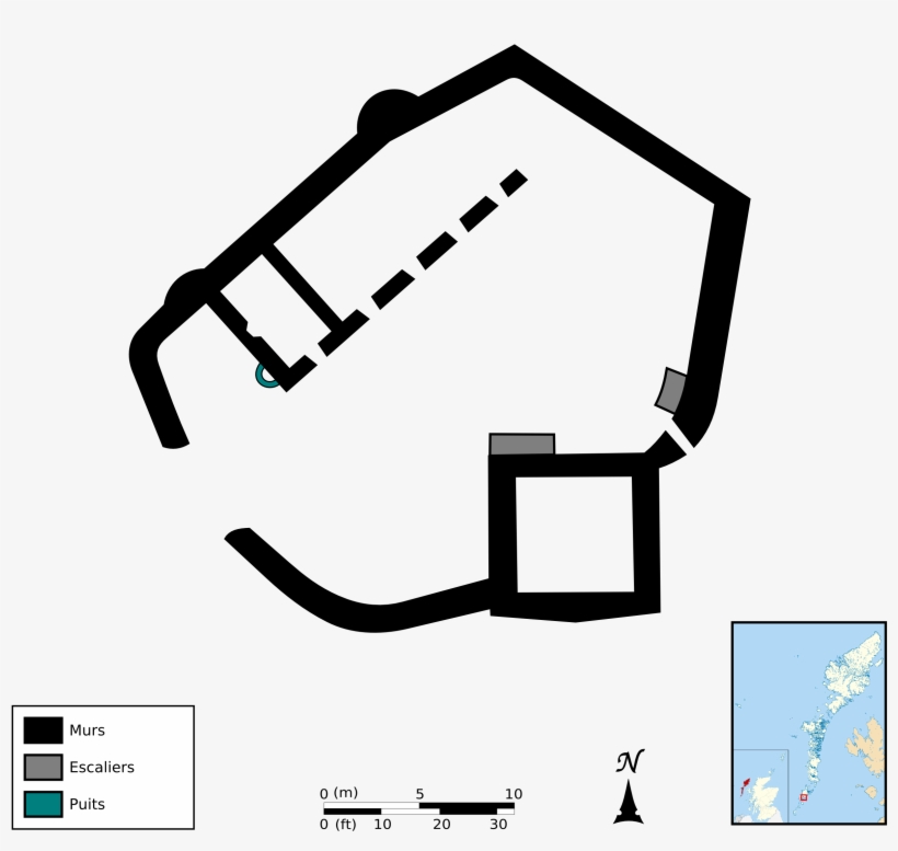 Kisimul Castle Map 1887-fr - Kisimul Castle, transparent png #572756