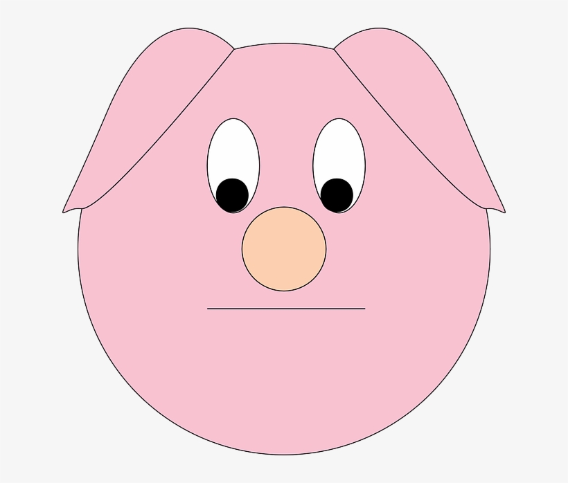 Cartoon, Farm, Pig, Sad, Animal, Piggy, Pigs, Head - หมู เศร้า, transparent png #572758