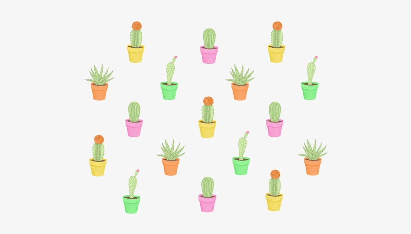 Drawn Cactus Tumblr Transparent - Cactus Pattern, transparent png #572812
