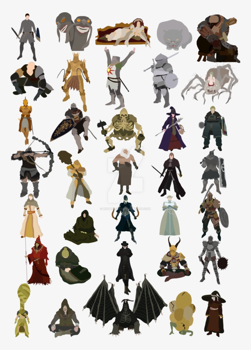 Picture Freeuse All Npcs By Digitalcleo On Deviantart - Dark Souls Npcs, transparent png #572924