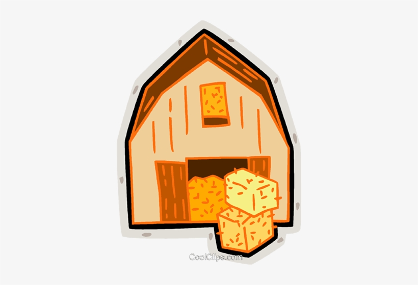 Barn, Hay Bales, Farm Royalty Free Vector Clip Art - Clip Art, transparent png #572976