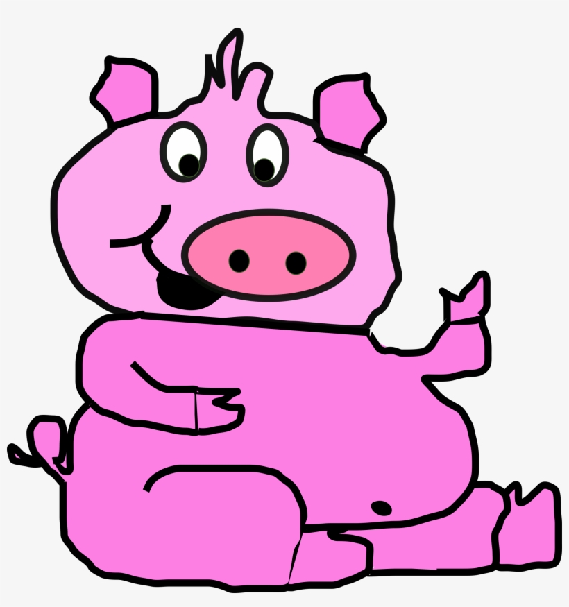 Pink Pig Picture Transparent - Funny Pictures Of Cartoon Animals, transparent png #573047