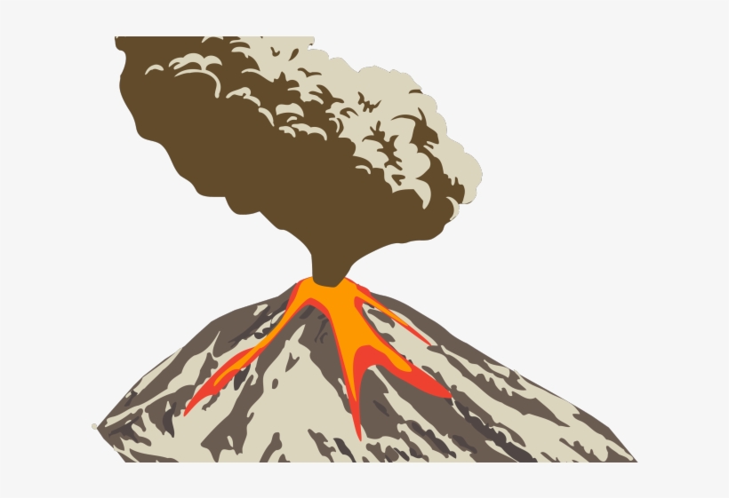 Eruption Clipart Ash Cloud - Volcano Clipart Png, transparent png #573132