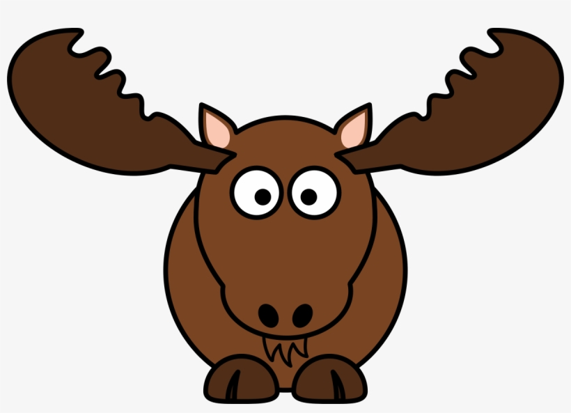 Deer Mammal Moose Antler Animal Brown Funn - Clipart Moose, transparent png #573182