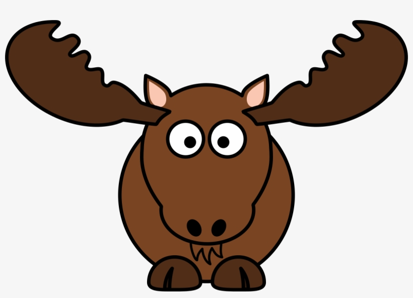 Deer Mammal Moose Antler Animal Brown Funn - Clipart Moose, transparent png #573182