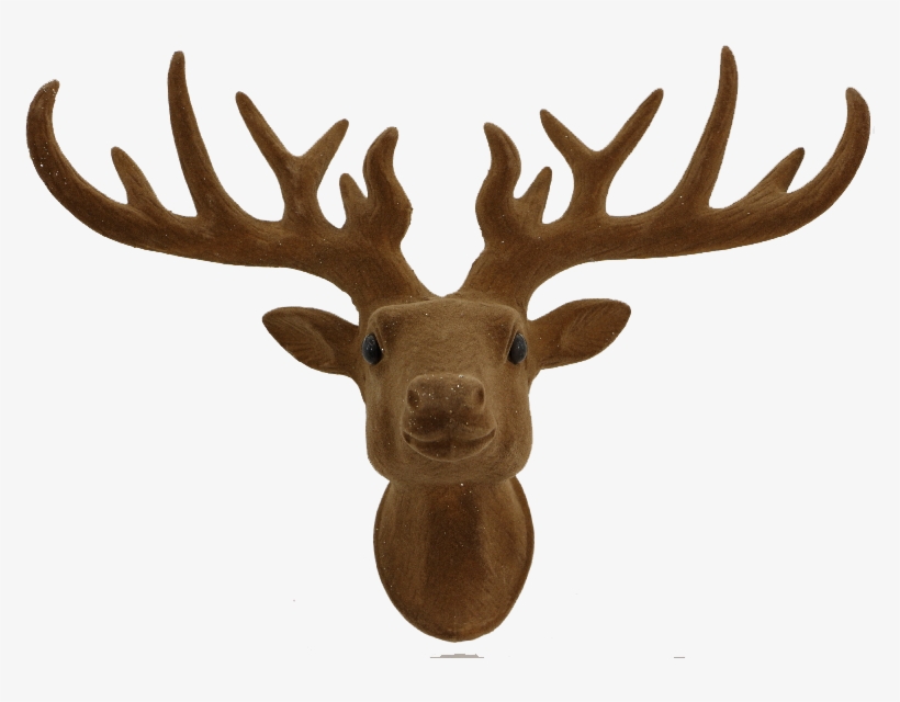 Franky Felt Reindeer Ornament - Pair 13.25 Inch Christmas Faux Deer Head Decorations, transparent png #573325