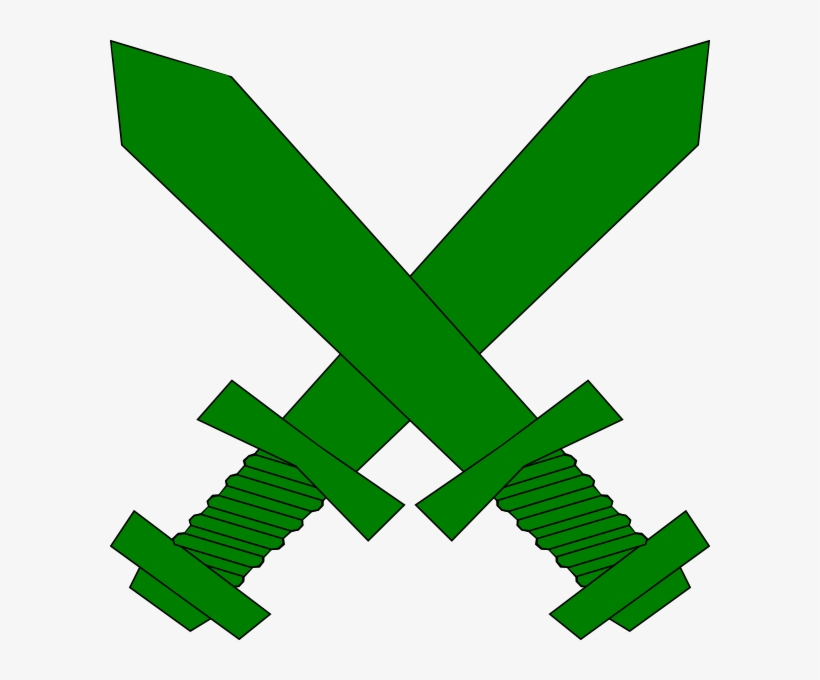 How To Set Use Green Crossed Swords Clipart, transparent png #573364