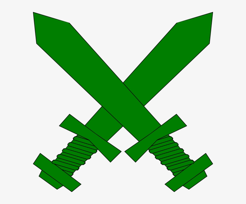 How To Set Use Green Crossed Swords Clipart, transparent png #573364
