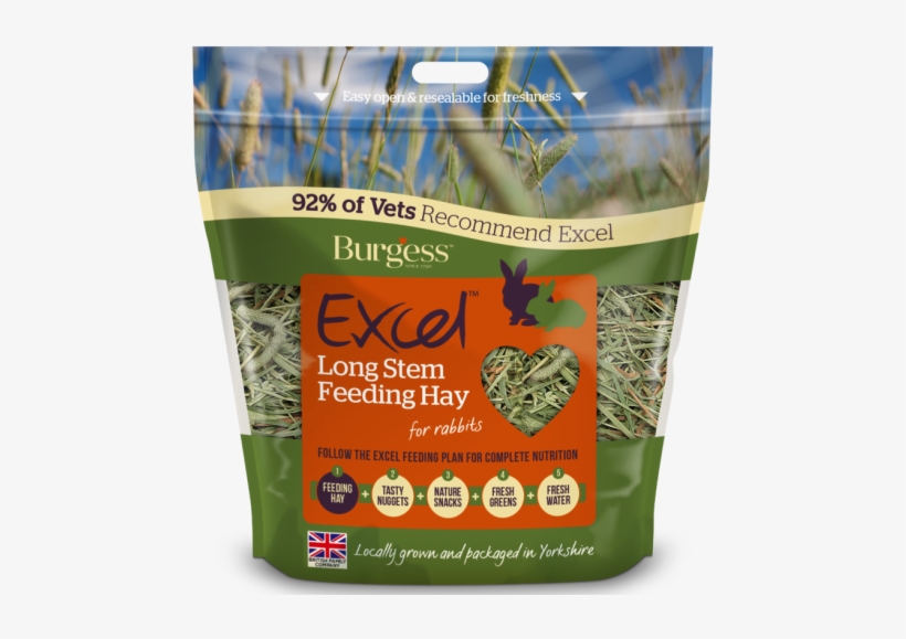 Burgess Excel Long Stem Rabbit Feeding Hay 1kg - Burgess - Excel Long Stem Feeding Hay (1kg), transparent png #573506