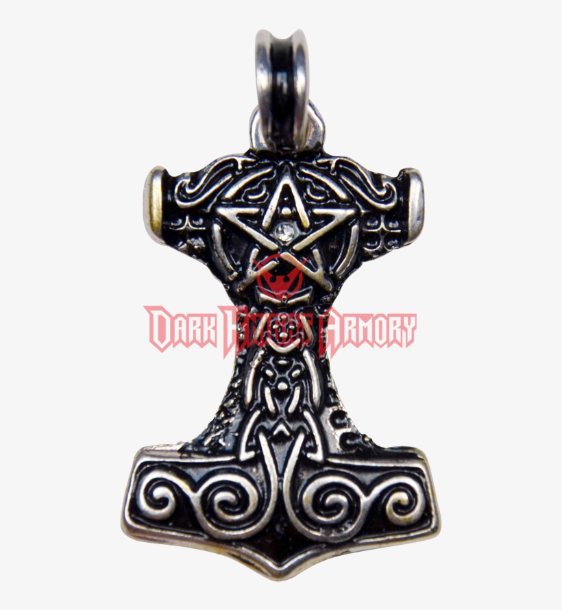 Thors Hammer Pendant - Viking Pendant Pentagram Pentacle Star Thor's Hammer, transparent png #573608