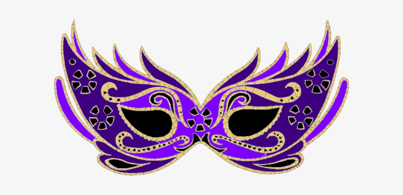 Purple Masquerade Mask Clip Art - Mardi Gras Masks Clip Art, transparent png #574337