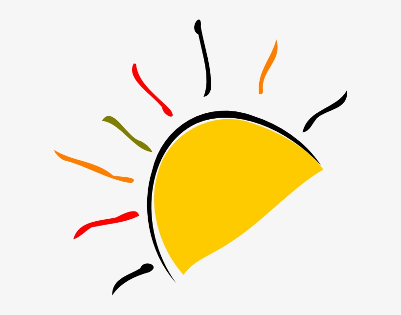 Sun Logo Clip Art At Clker - Sun Half Clipart, transparent png #574516