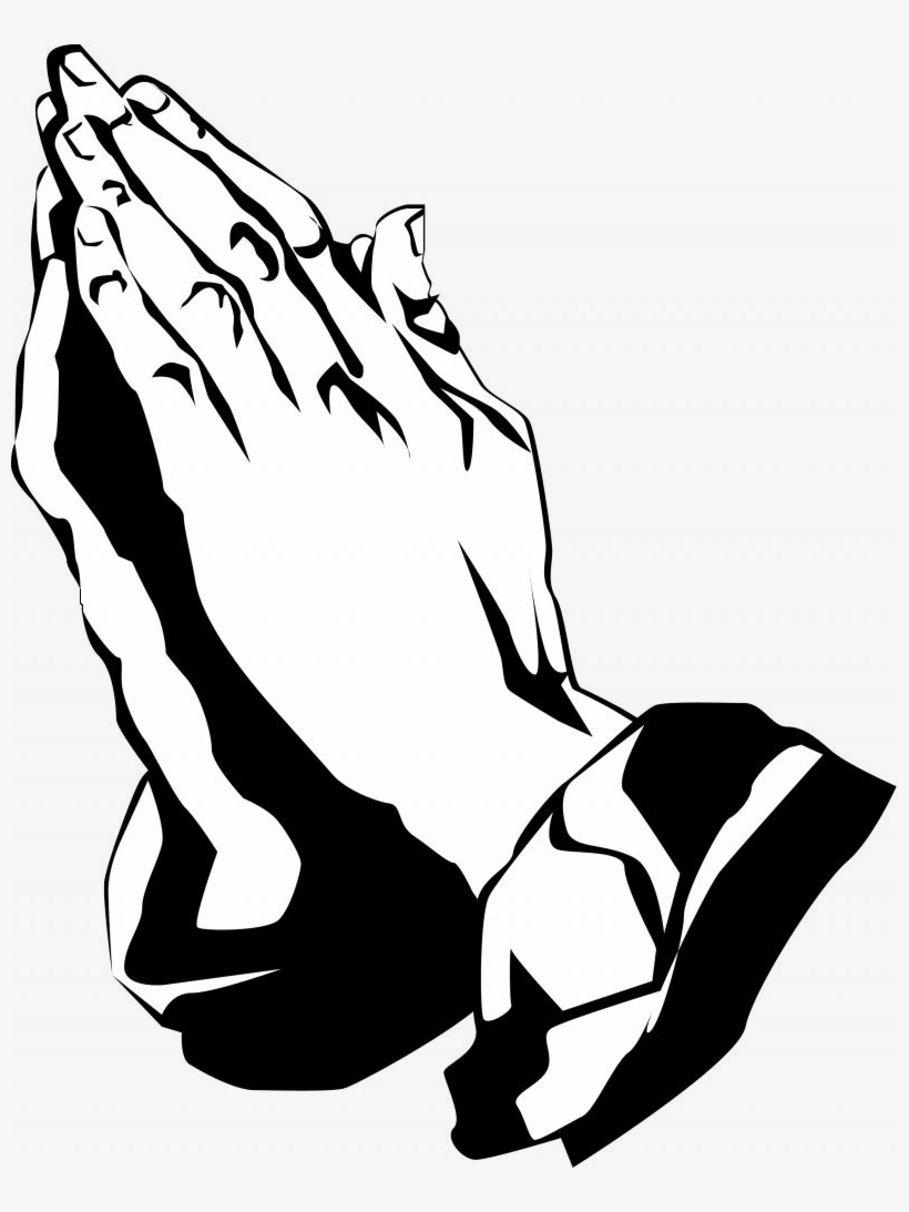 Sermon Uploaded - Praying Hands Black And White, transparent png #574521