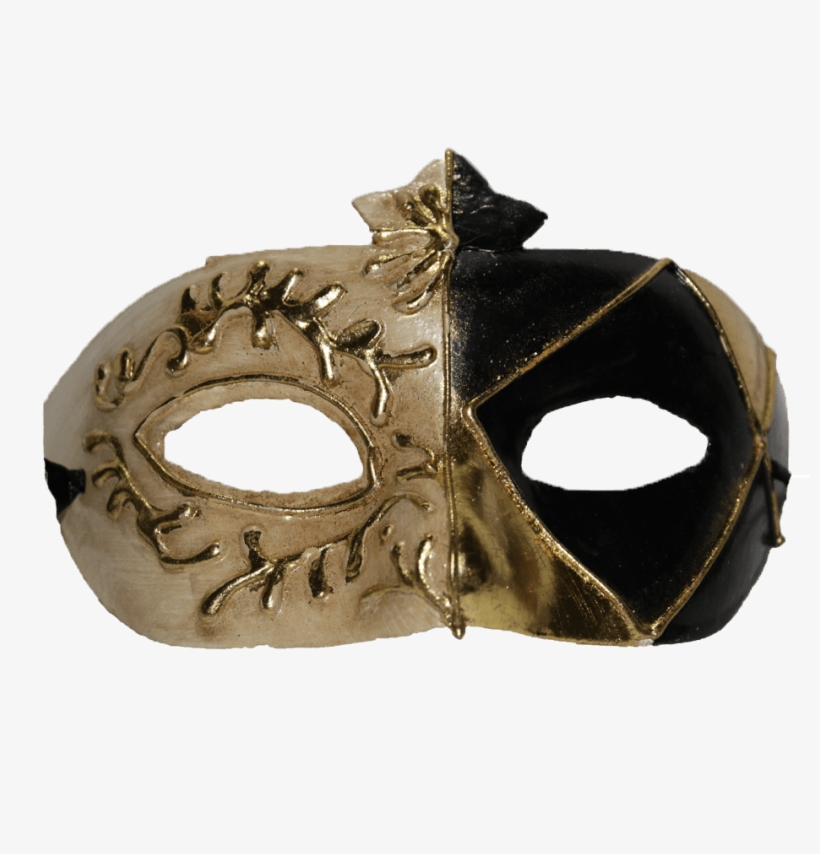 Black & Gold Renaissance Masquerade Mask - Black And Gold Masquerade Mask Free, transparent png #574979