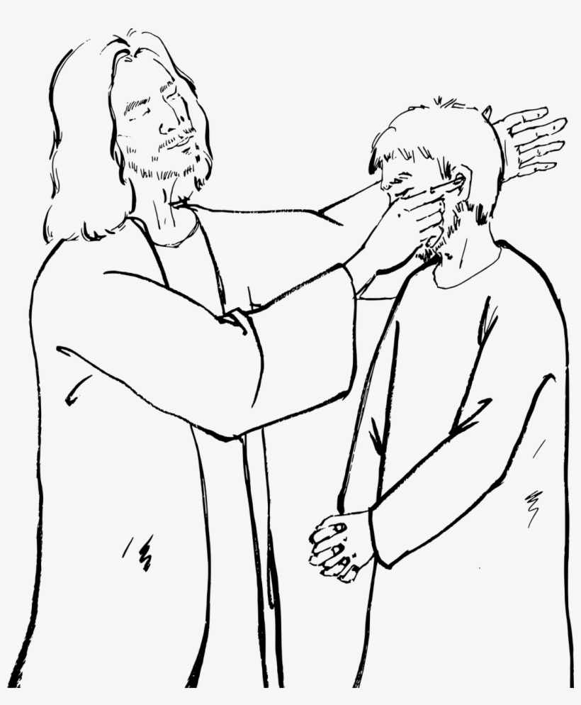 Download Jesus Heals The Deaf Man Coloring Page Clipart - Mark 7 31 37 Colouring Page, transparent png #575038