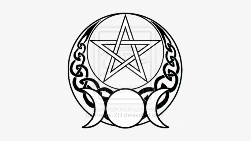 Png Transparent At Getdrawings Com Free For Personal - Pentacle And Moon Tattoo, transparent png #575271