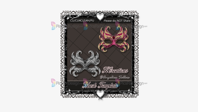 Masquerade Mask Template Cu4cu - Zahvalnice, transparent png #575525
