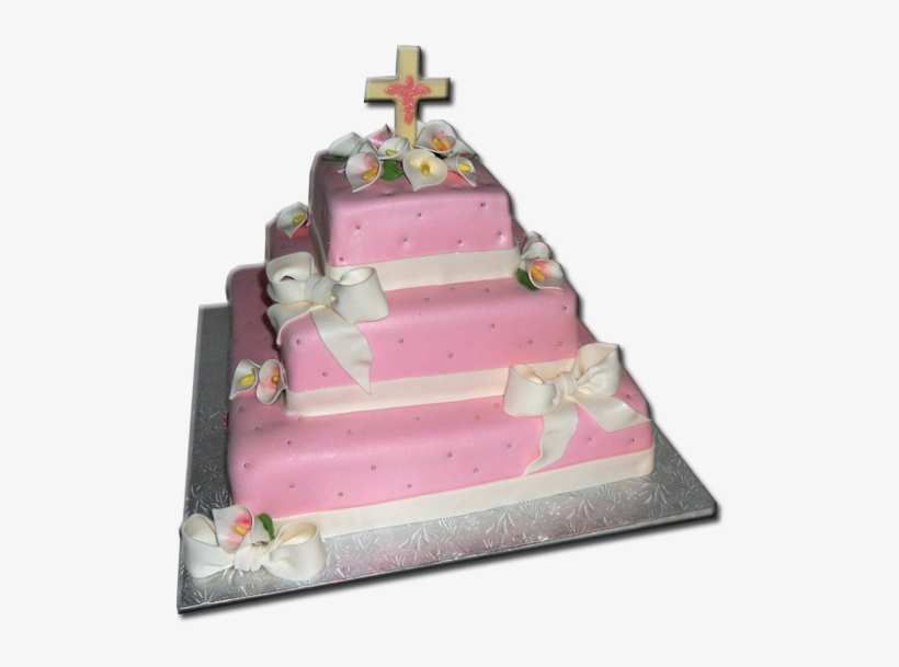 3tier Pink Cross Lillies - Pie, transparent png #575640